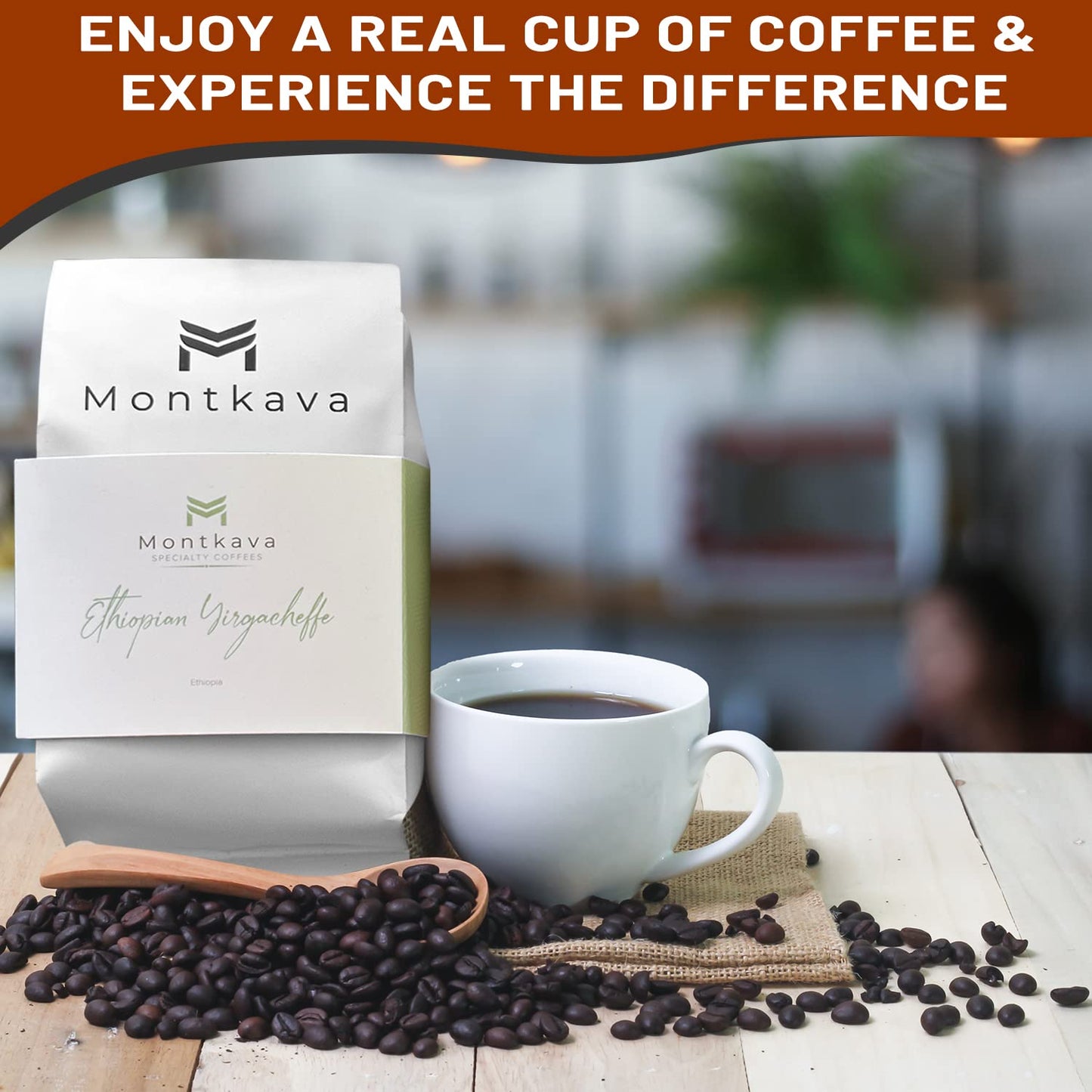 Montkava Whole Bean Coffee Gold Label Colombian Dark Roast Coffee and Specialty Ethiopian Coffee 2Pk 0.55 lb each